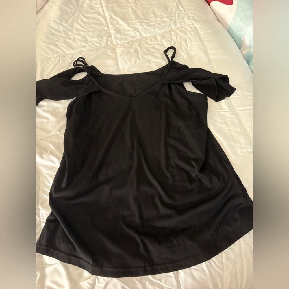 Off the Shoulder Black Top